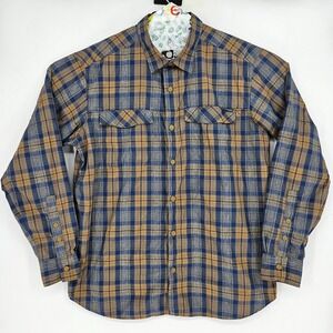 Columbia Shirt Mens XL Plaid Long Sleeve Vented Fishing Outdoors Omni Shade